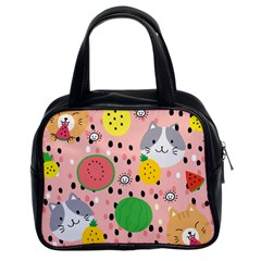 Cats And Fruits  Classic Handbag (two Sides) by Sobalvarro