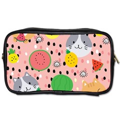 Cats And Fruits  Toiletries Bag (one Side) by Sobalvarro