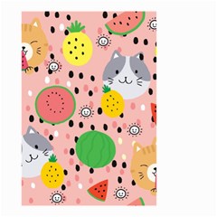 Cats And Fruits  Small Garden Flag (two Sides) by Sobalvarro