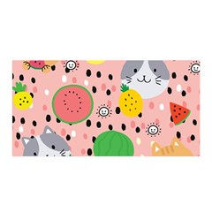 Cats And Fruits  Satin Wrap by Sobalvarro