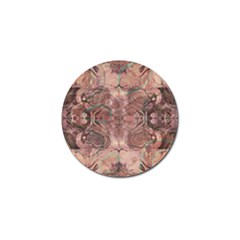 Tea Rose Pink And Brown Abstract Art Color Golf Ball Marker (10 Pack) by SpinnyChairDesigns