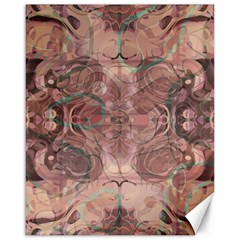 Tea Rose Pink And Brown Abstract Art Color Canvas 16  X 20  by SpinnyChairDesigns