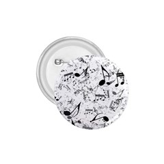 Black And White Music Notes 1 75  Buttons by SpinnyChairDesigns