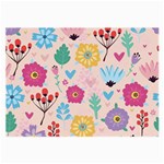 Tekstura-fon-tsvety-berries-flowers-pattern-seamless Large Glasses Cloth (2 Sides) Front