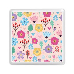 Tekstura-fon-tsvety-berries-flowers-pattern-seamless Memory Card Reader (square) by Sobalvarro