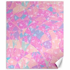 Pink Blue Peach Color Mosaic Canvas 20  X 24  by SpinnyChairDesigns