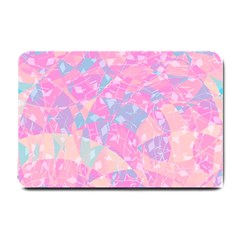 Pink Blue Peach Color Mosaic Small Doormat  by SpinnyChairDesigns
