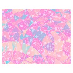 Pink Blue Peach Color Mosaic Double Sided Flano Blanket (medium)  by SpinnyChairDesigns