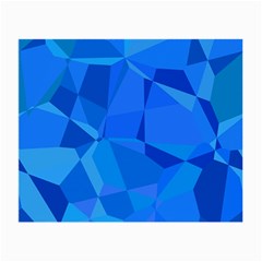 Electric Blue Geometric Pattern Small Glasses Cloth (2 Sides) by SpinnyChairDesigns