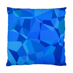 Electric Blue Geometric Pattern Standard Cushion Case (two Sides) by SpinnyChairDesigns