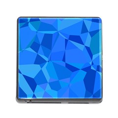 Electric Blue Geometric Pattern Memory Card Reader (square 5 Slot) by SpinnyChairDesigns