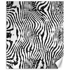 Zebra Print Stripes Canvas 20  X 24  by SpinnyChairDesigns