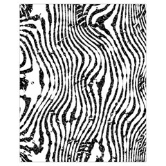 Zebra Print Stripes Drawstring Bag (small) by SpinnyChairDesigns