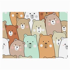 Colorful-baby-bear-cartoon-seamless-pattern Large Glasses Cloth (2 Sides)