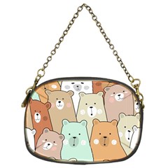 Colorful-baby-bear-cartoon-seamless-pattern Chain Purse (Two Sides)