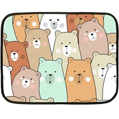 Colorful-baby-bear-cartoon-seamless-pattern Double Sided Fleece Blanket (Mini) 