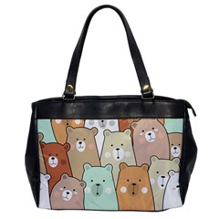 Colorful-baby-bear-cartoon-seamless-pattern Oversize Office Handbag by Sobalvarro