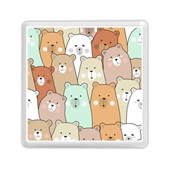 Colorful-baby-bear-cartoon-seamless-pattern Memory Card Reader (square) by Sobalvarro