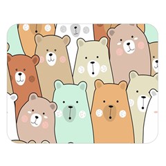 Colorful-baby-bear-cartoon-seamless-pattern Double Sided Flano Blanket (Large) 