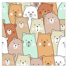 Colorful-baby-bear-cartoon-seamless-pattern Large Satin Scarf (square) by Sobalvarro