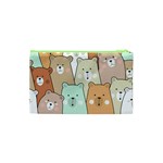 Colorful-baby-bear-cartoon-seamless-pattern Cosmetic Bag (XS) Back