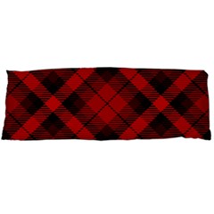 Red and Black Plaid Stripes Body Pillow Case (Dakimakura)