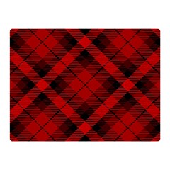 Red and Black Plaid Stripes Double Sided Flano Blanket (Mini) 