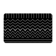 Black And White Minimalist Stripes  Magnet (rectangular) by SpinnyChairDesigns