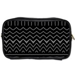 Black and White Minimalist Stripes  Toiletries Bag (One Side) Front