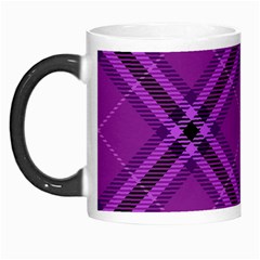 Purple And Black Plaid Morph Mugs by SpinnyChairDesigns