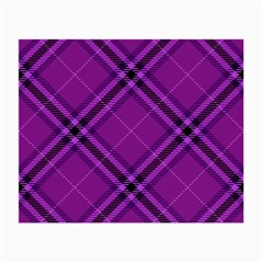 Purple And Black Plaid Small Glasses Cloth by SpinnyChairDesigns