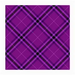 Purple And Black Plaid Medium Glasses Cloth by SpinnyChairDesigns