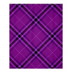 Purple And Black Plaid Shower Curtain 60  X 72  (medium)  by SpinnyChairDesigns