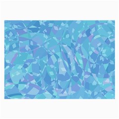 Light Blue Abstract Mosaic Art Color Large Glasses Cloth by SpinnyChairDesigns