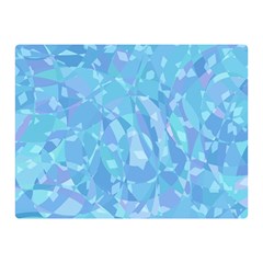 Light Blue Abstract Mosaic Art Color Double Sided Flano Blanket (mini)  by SpinnyChairDesigns