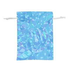 Light Blue Abstract Mosaic Art Color Lightweight Drawstring Pouch (l) by SpinnyChairDesigns