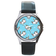 Unicorns  Round Metal Watch by Sobalvarro