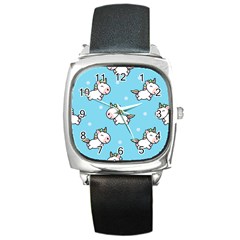 Unicorns  Square Metal Watch by Sobalvarro