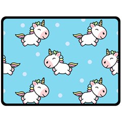 Unicorns  Fleece Blanket (large)  by Sobalvarro