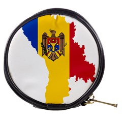Flag Map Of Moldova Mini Makeup Bag by abbeyz71