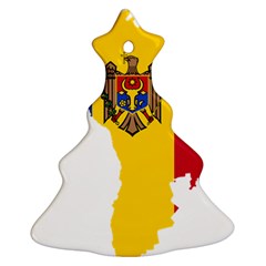 Flag Map Of Moldova Ornament (christmas Tree) 