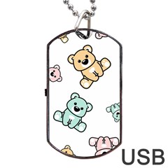 Bears Dog Tag Usb Flash (one Side) by Sobalvarro