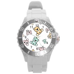 Bears Round Plastic Sport Watch (l) by Sobalvarro