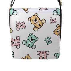 Bears Flap Closure Messenger Bag (L)