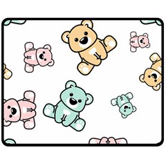 Bears Double Sided Fleece Blanket (medium)  by Sobalvarro