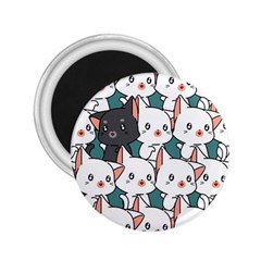 Seamless-cute-cat-pattern-vector 2 25  Magnets by Sobalvarro