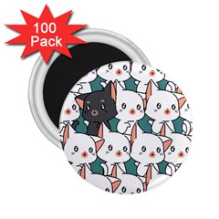 Seamless-cute-cat-pattern-vector 2 25  Magnets (100 Pack)  by Sobalvarro