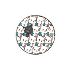 Seamless-cute-cat-pattern-vector Hat Clip Ball Marker by Sobalvarro