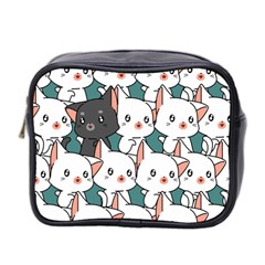 Seamless-cute-cat-pattern-vector Mini Toiletries Bag (two Sides) by Sobalvarro