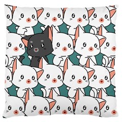 Seamless-cute-cat-pattern-vector Large Cushion Case (two Sides) by Sobalvarro